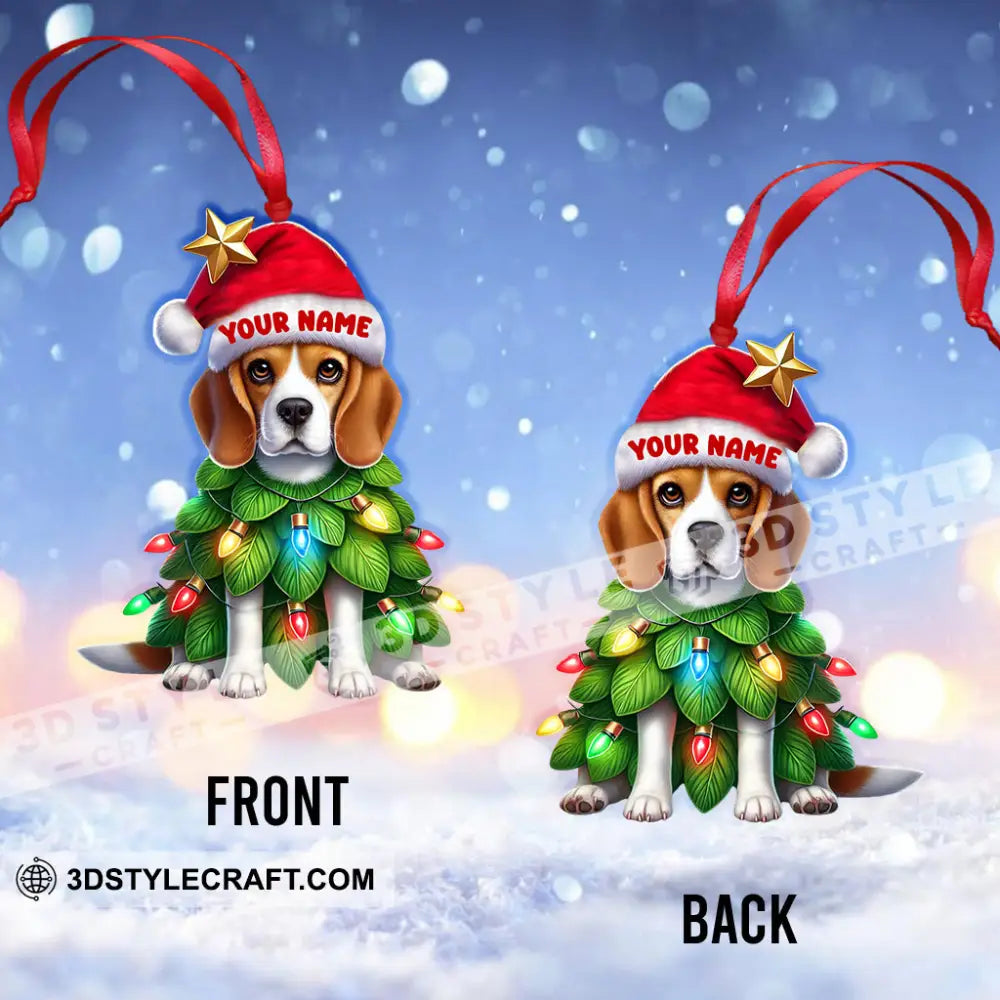 Dog Christmas Home Decor Ornament Personalized