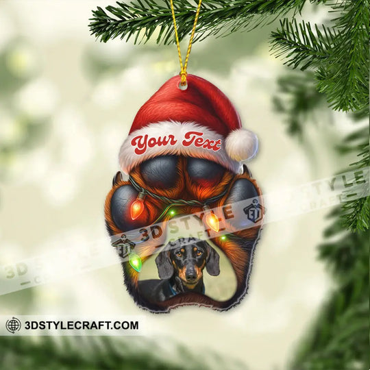 Dog Paw Christmas, Home Decor, Christmas Ornament, Personalized Ornament style option 3