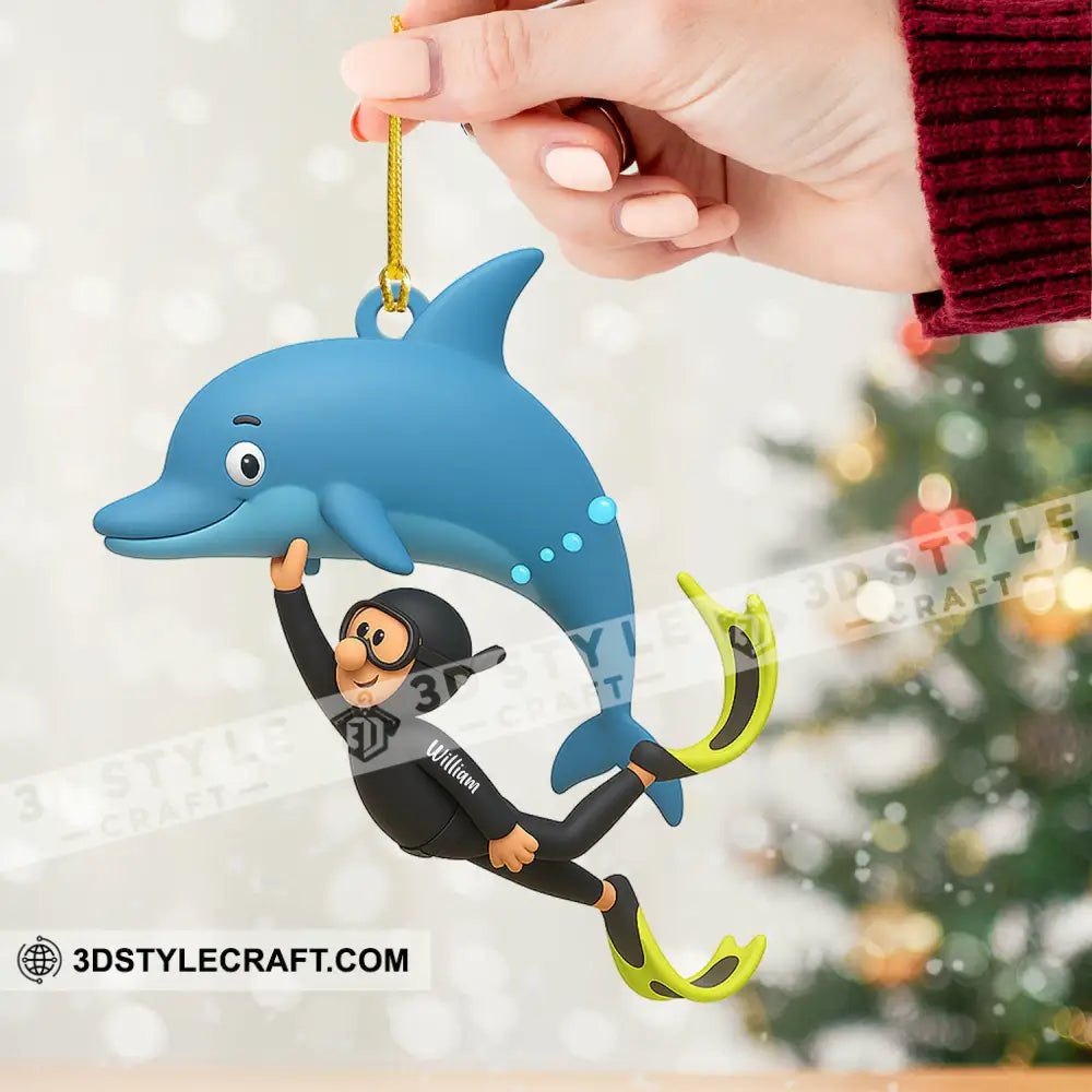 Dolphin Trainer Home Decor Christmas Ornament Personalized Ornament Ornament