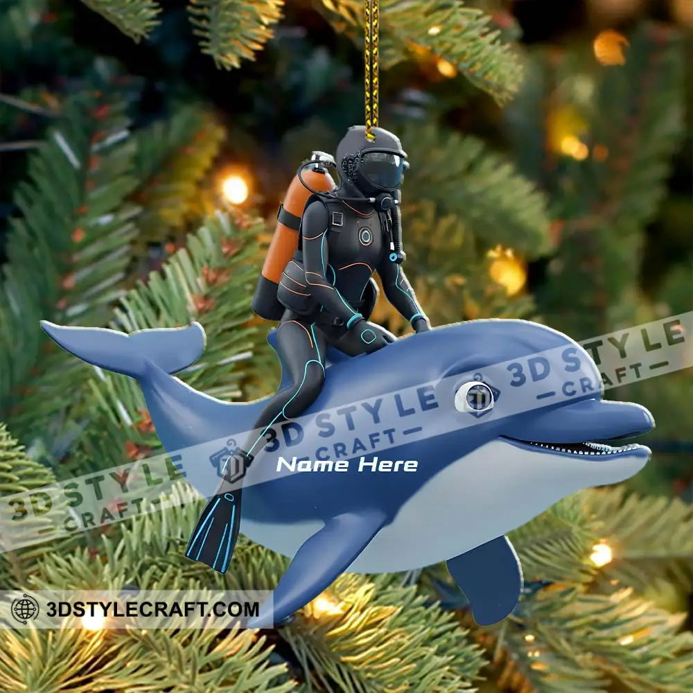 Dolphin Trainer Home Decor Christmas Ornament Personalized Ornament Ornament