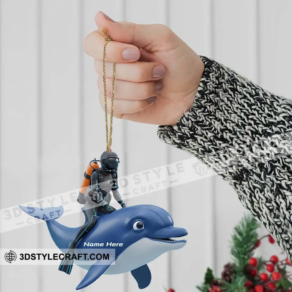 Dolphin Trainer Home Decor Christmas Ornament Personalized Ornament Ornament