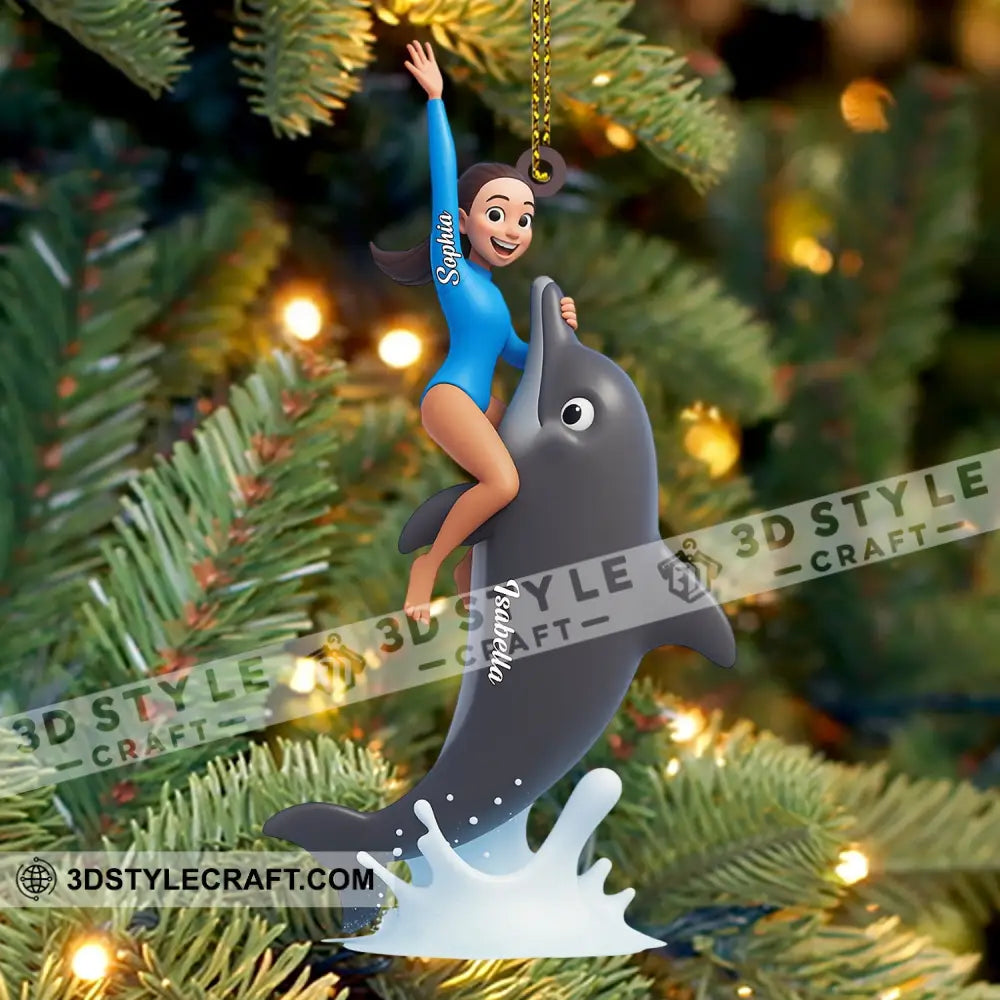 Dolphin Trainer Home Decor Christmas Ornament Personalized Ornament Ornament
