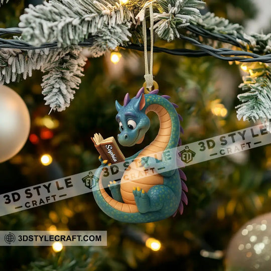 Dragon Home Decor, Christmas Ornament, Personalized Ornament style option 3