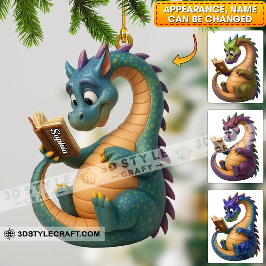 Dragon Home Decor, Christmas Ornament, Personalized Ornament style option 1