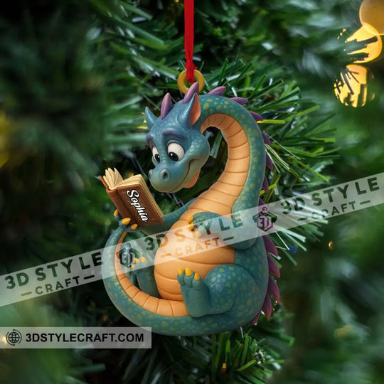 Dragon Home Decor, Christmas Ornament, Personalized Ornament style option 4