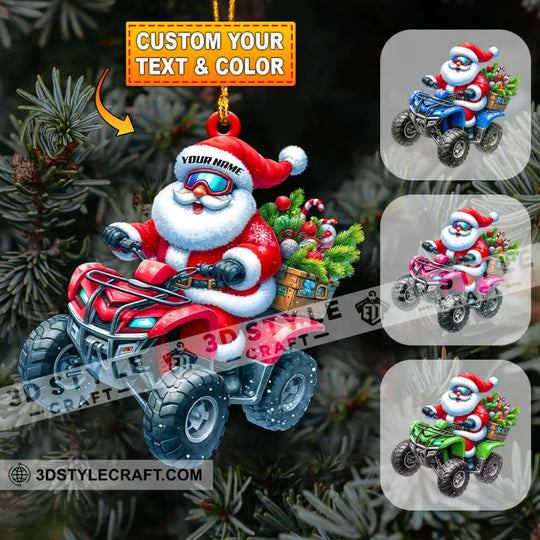 Driver Santa, Home Decor, Christmas Ornament, Personalized Ornament style option 1