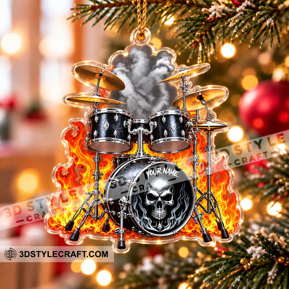 Drummer Home Decor Christmas Ornament Personalized Ornament - Ornament