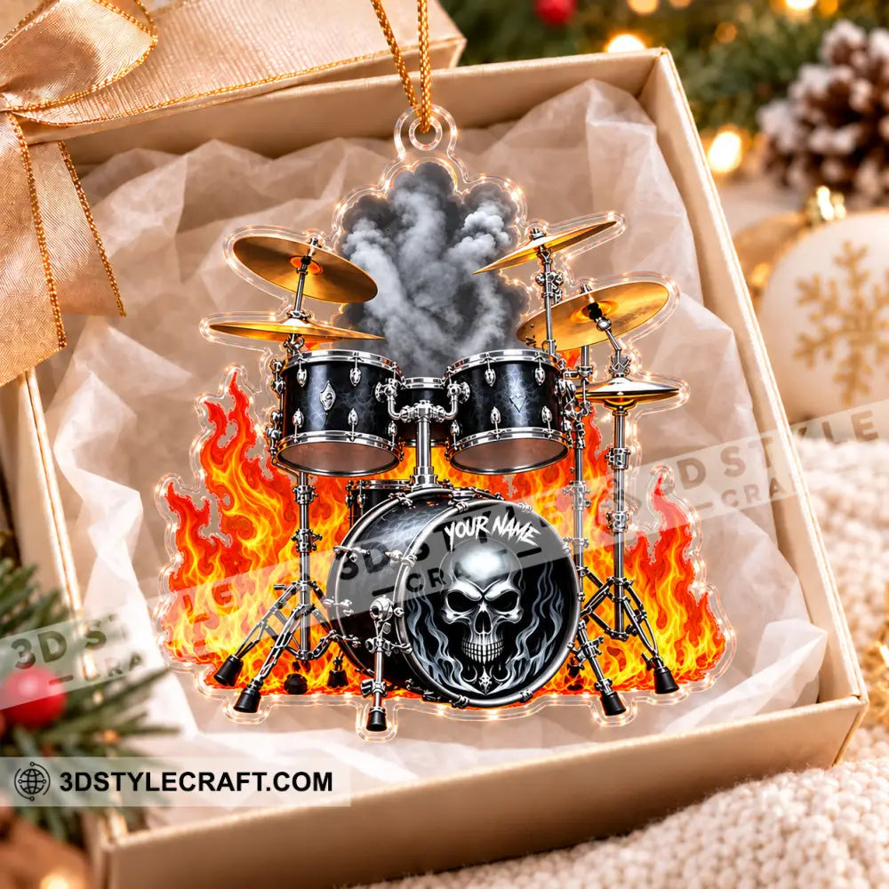 Drummer Home Decor Christmas Ornament Personalized Ornament - Ornament