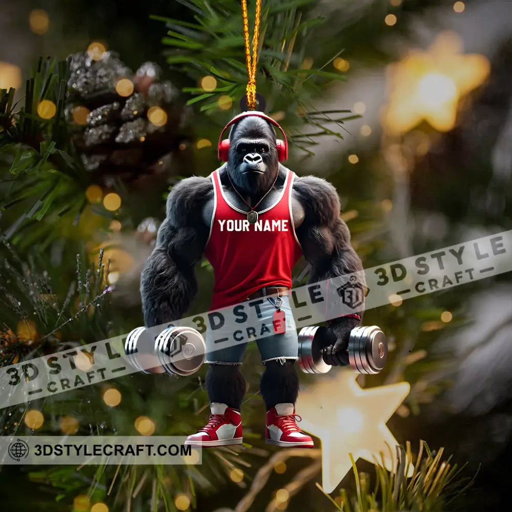 Dumbbells Home Decor Christmas Ornament Personalized