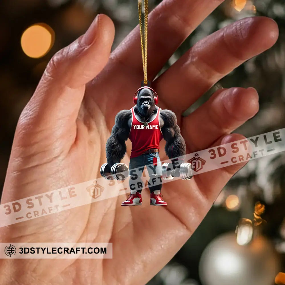 Dumbbells Home Decor Christmas Ornament Personalized