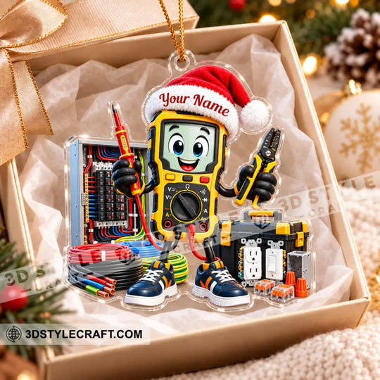 Electrician Home Decor, Christmas Ornament, Personalized Ornament style option 2
