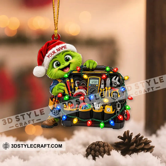 Electrician Home Decor, Christmas Ornament, Personalized Ornament style option 3