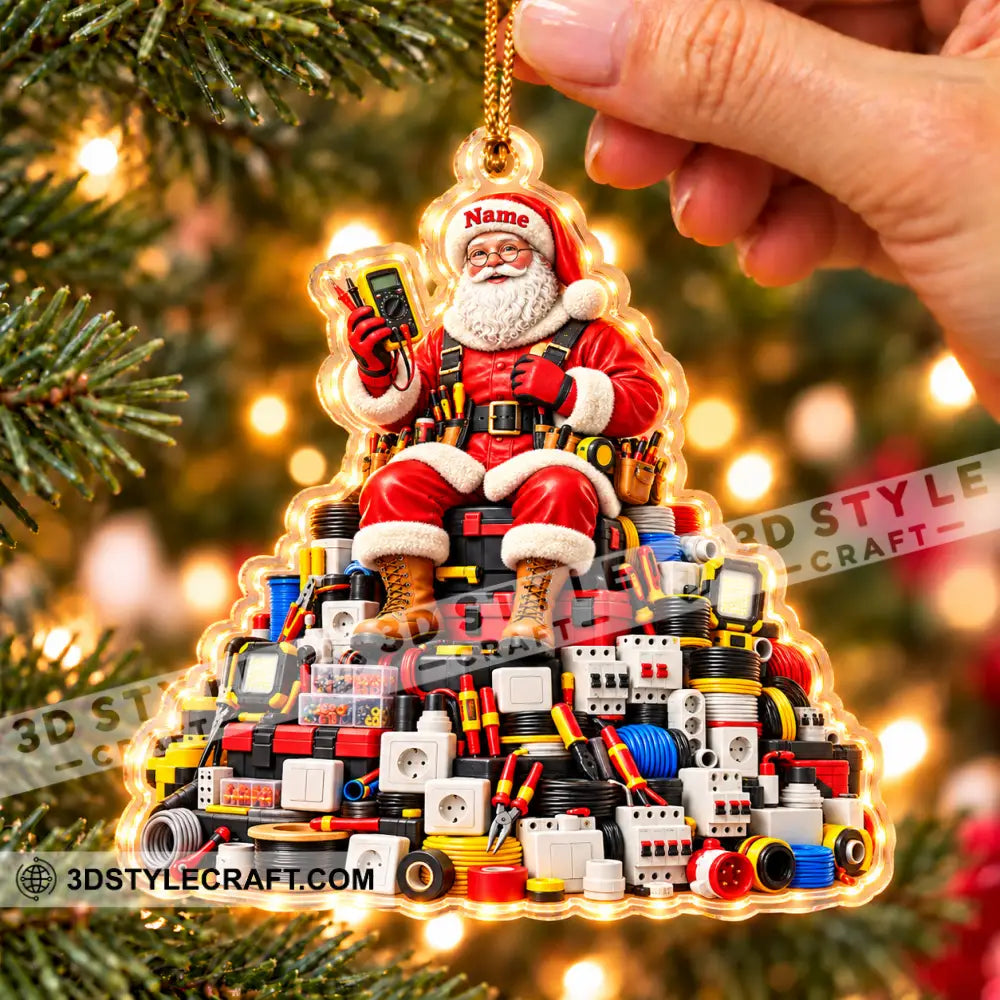 Electrician Home Decor Christmas Ornament Personalized Ornament - Ornament