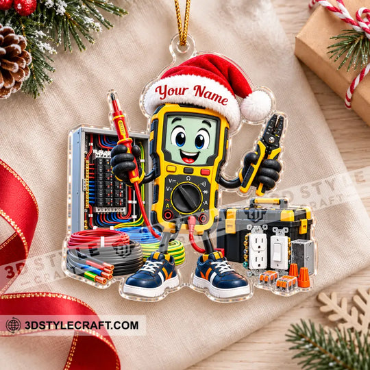 Electrician Home Decor, Christmas Ornament, Personalized Ornament style option 4