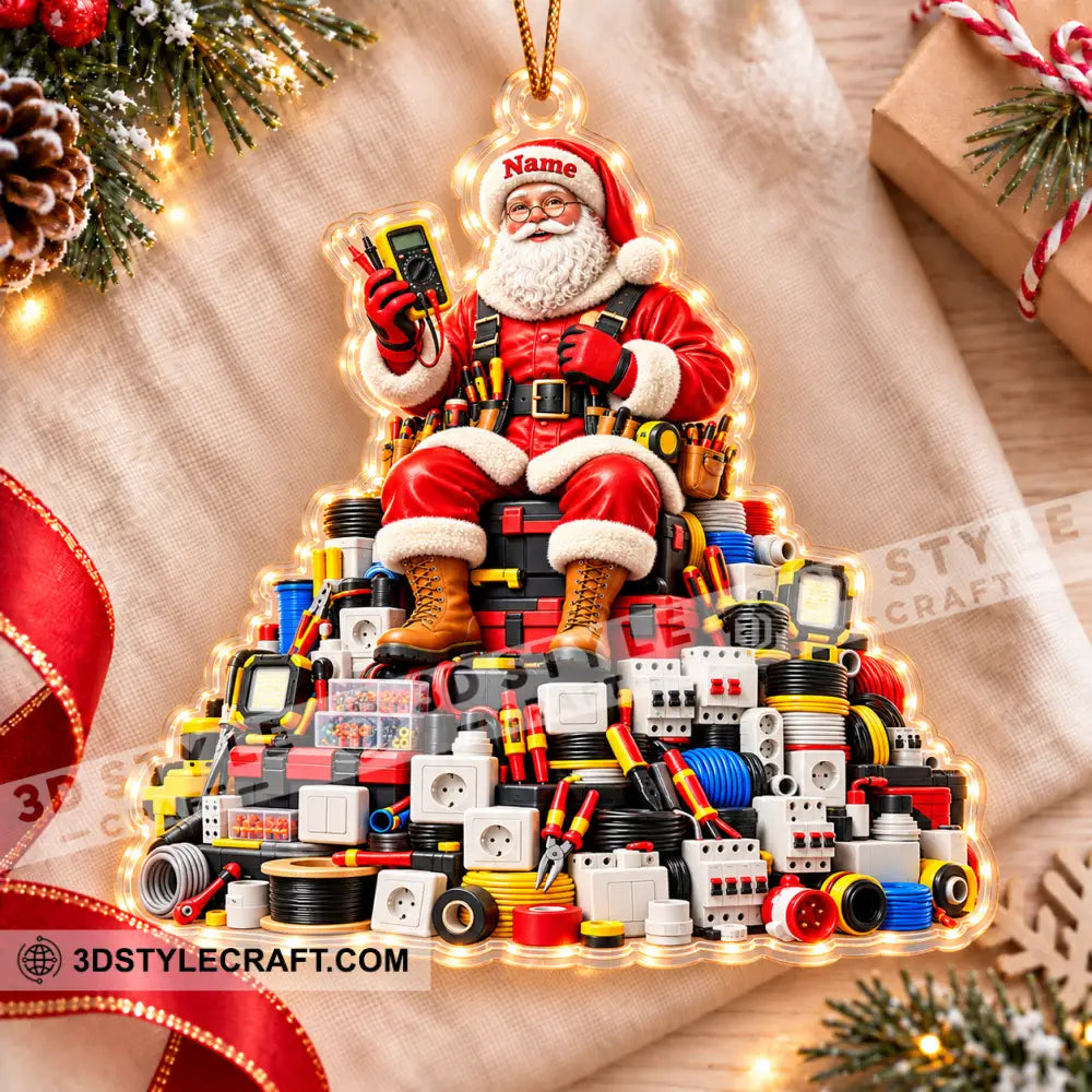 Electrician Home Decor Christmas Ornament Personalized Ornament - Ornament