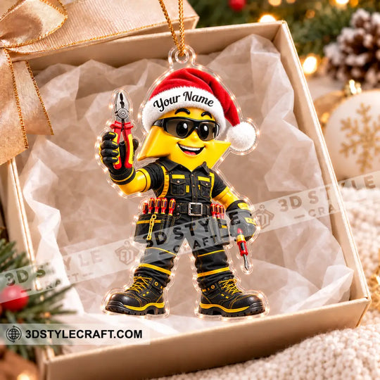 Electrician Home Decor, Christmas Ornament, Personalized Ornament style option 4