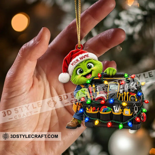 Electrician Home Decor, Christmas Ornament, Personalized Ornament style option 2