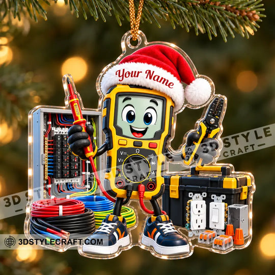 Electrician Home Decor, Christmas Ornament, Personalized Ornament style option 3