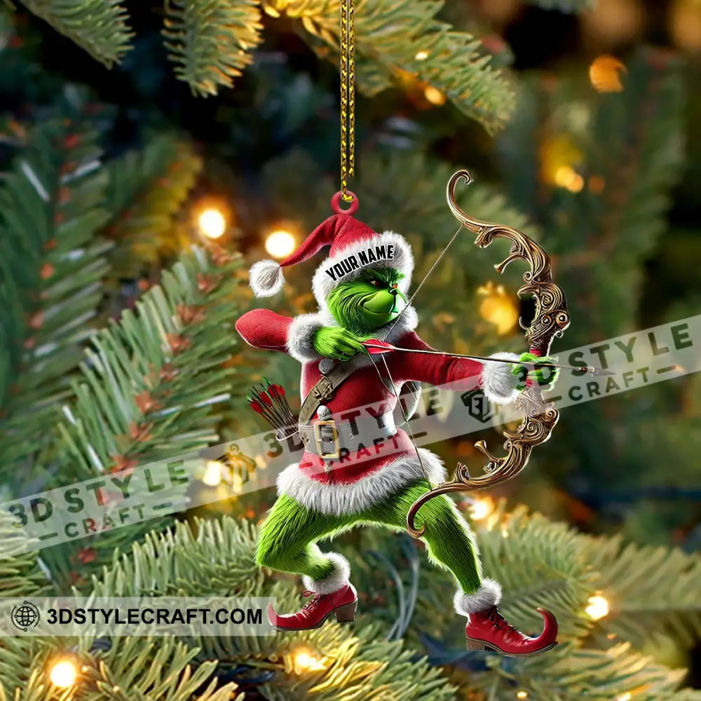 Elf Archery Christmas Ornament Personalized