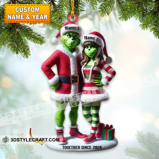 Elf Couple Home Decor Christmas Ornament Personalized 3.54’’ / 1