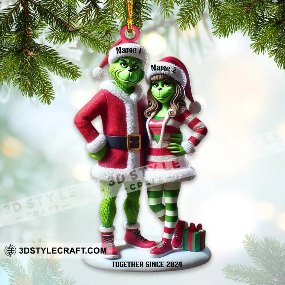 Elf Couple Home Decor Christmas Ornament Personalized