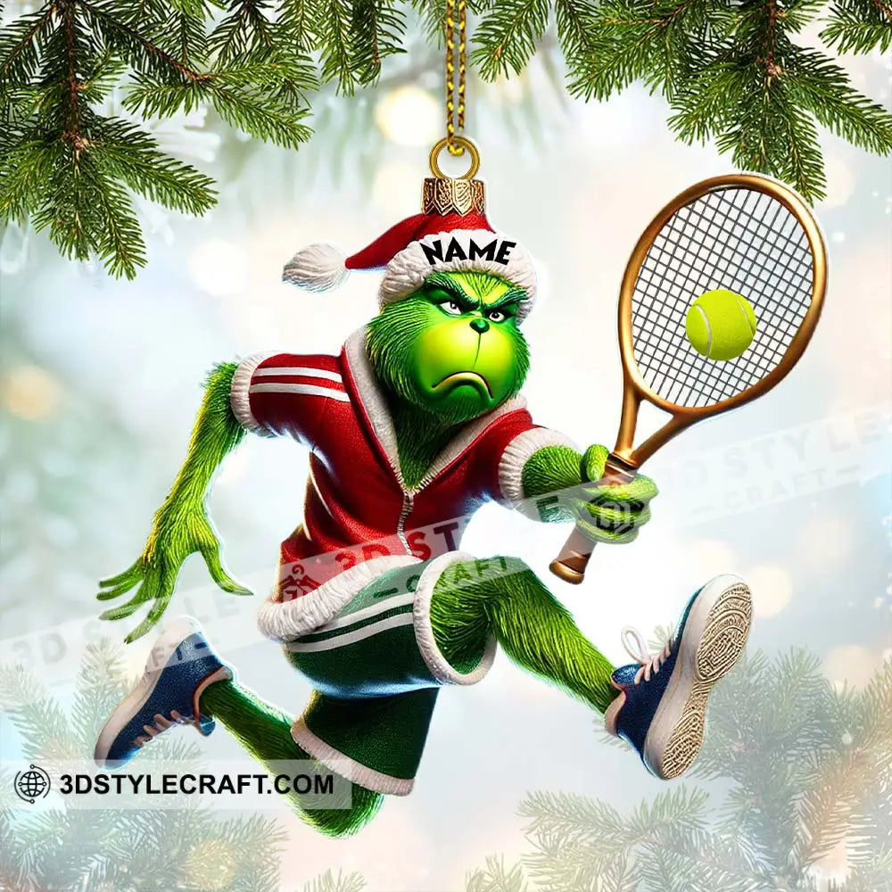 Elf Tennis Ornament Personalized