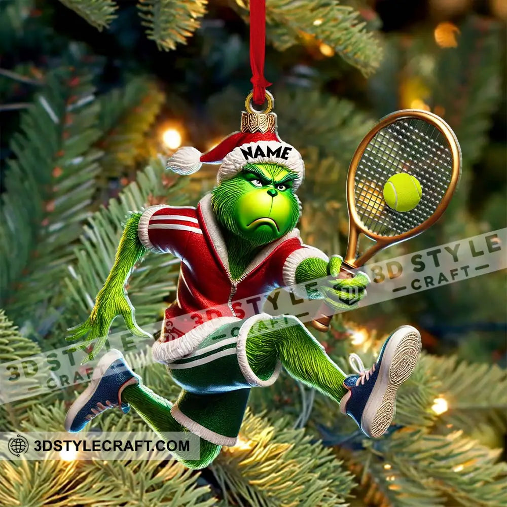 Elf Tennis Ornament Personalized