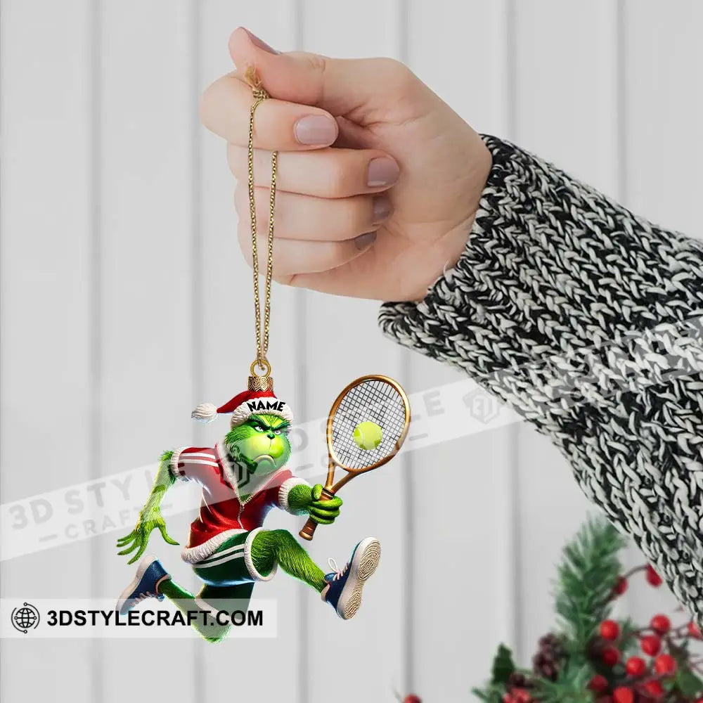 Elf Tennis Ornament Personalized