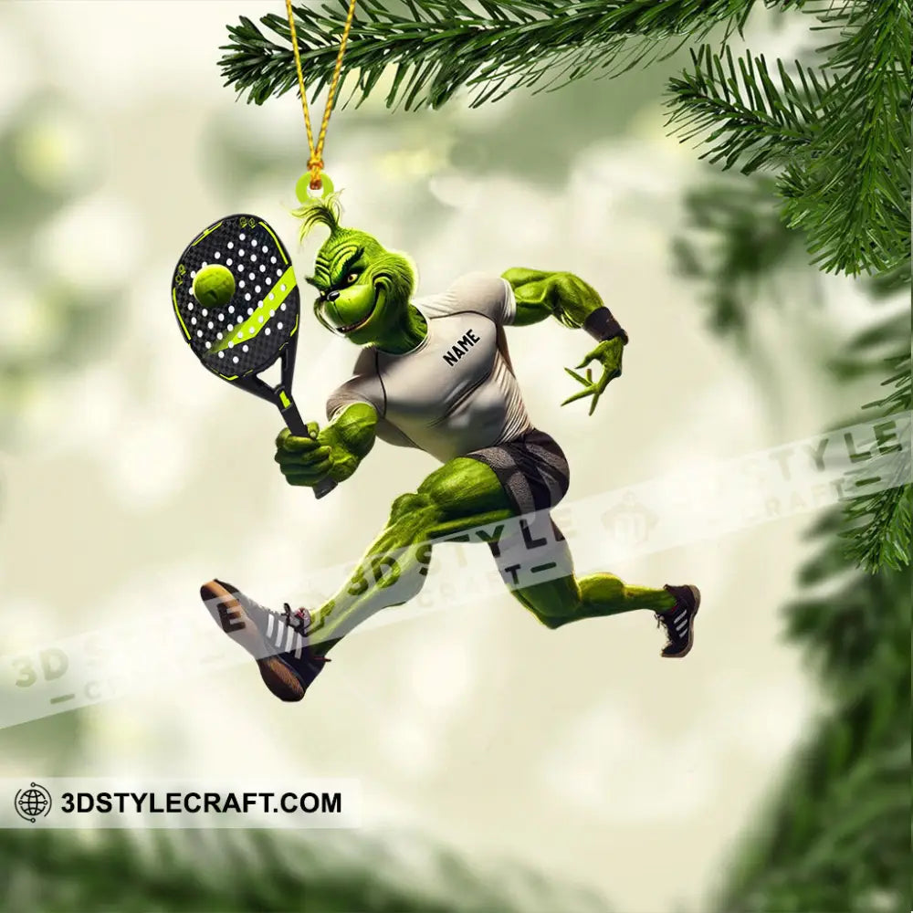 Elf Tennis Player Home Decor Christmas Ornament Personalized