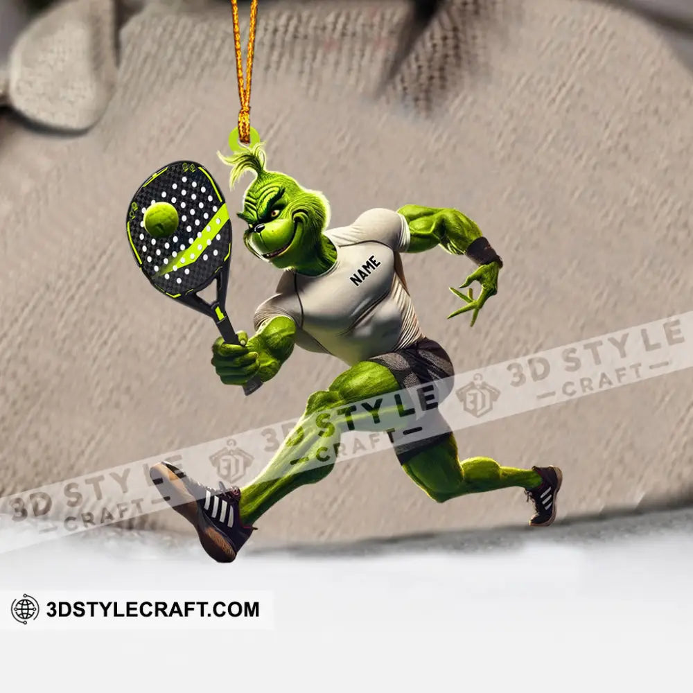 Elf Tennis Player Home Decor Christmas Ornament Personalized