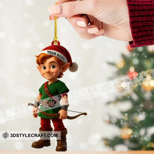ELF Victor Christmas Home Decor, Christmas Ornament, Personalized Ornament style option 2
