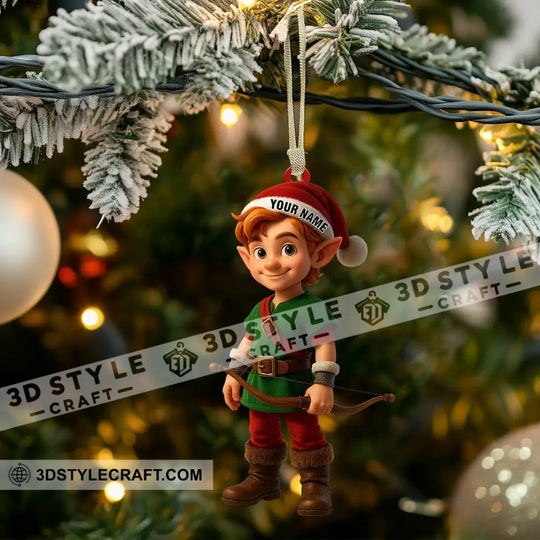 ELF Victor Christmas Home Decor, Christmas Ornament, Personalized Ornament style option 3