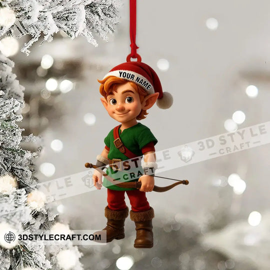 ELF Victor Christmas Home Decor, Christmas Ornament, Personalized Ornament style option 4