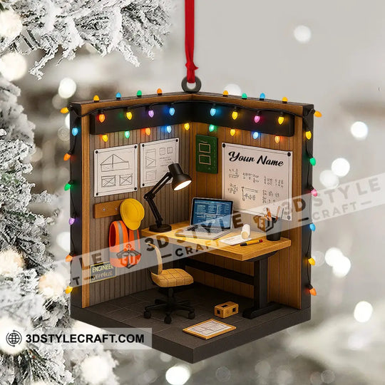 Engineer Corner Home Decor, Christmas Ornament, Personalized Ornament style option 4