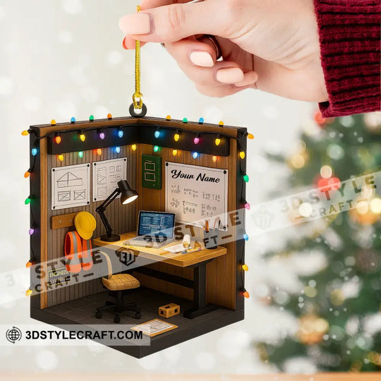 Engineer Corner Home Decor, Christmas Ornament, Personalized Ornament style option 2