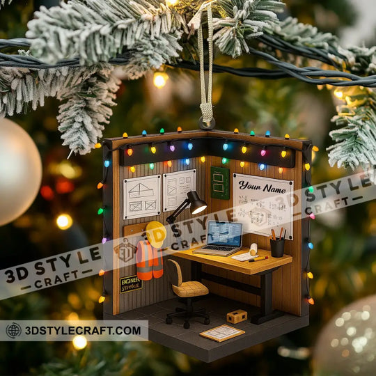 Engineer Corner Home Decor, Christmas Ornament, Personalized Ornament style option 3