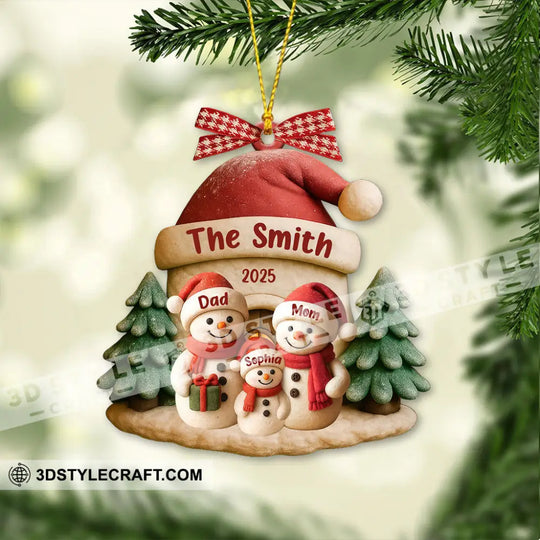 Family Christmas, Home Decor, Christmas Ornament, Personalized Ornament style option 4