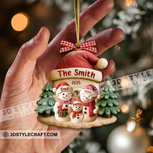 Family Christmas, Home Decor, Christmas Ornament, Personalized Ornament style option 2