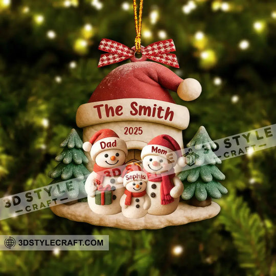 Family Christmas, Home Decor, Christmas Ornament, Personalized Ornament style option 3
