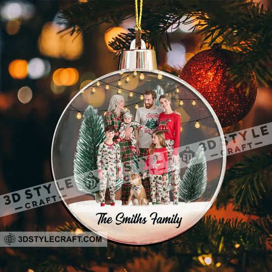 Family Merrychristmas - Custom Photo And Name Personalized Acrylic Ornament Gift For Christmas / 1