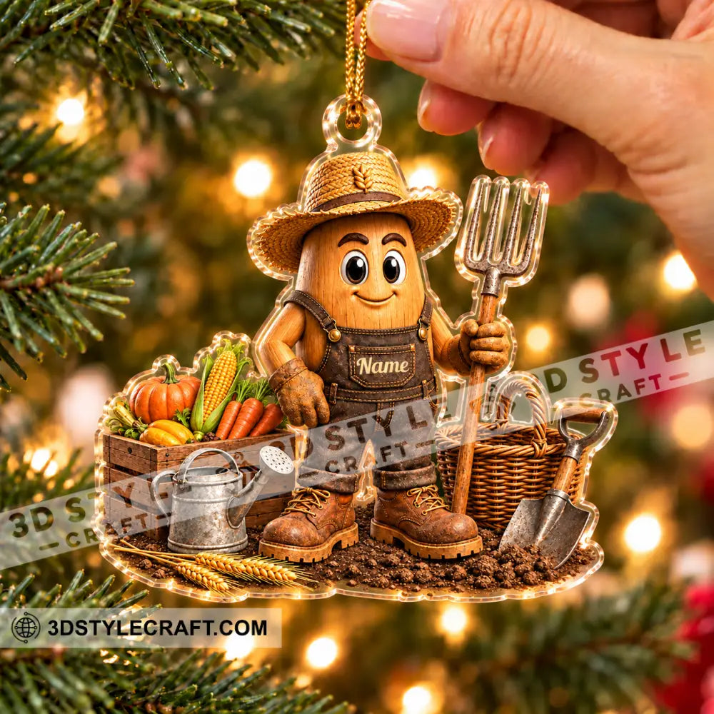 Farmer Home Decor Christmas Ornament Personalized Ornament - Ornament