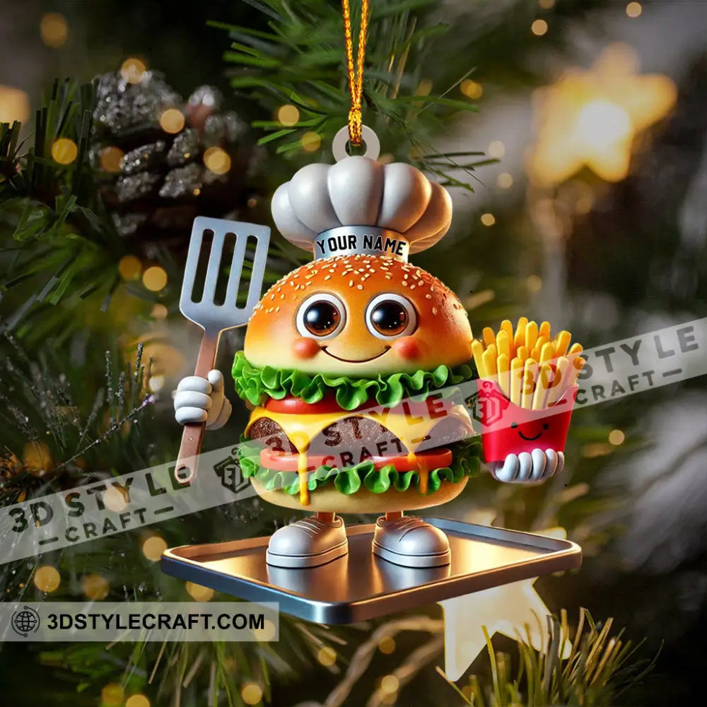 Fast Food Home Decor Christmas Ornament Personalized