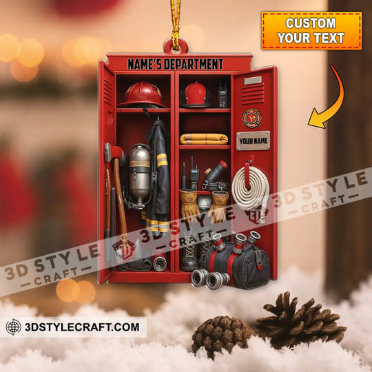 Fireman Corner Home Decor, Christmas Ornament, Personalized Ornament style option 1