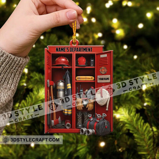 Fireman Corner Home Decor, Christmas Ornament, Personalized Ornament style option 3