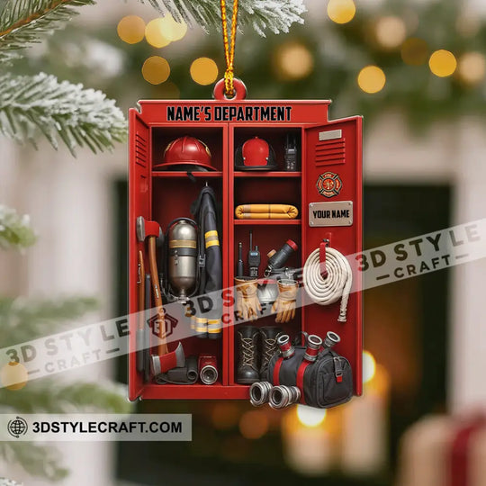 Fireman Corner Home Decor, Christmas Ornament, Personalized Ornament style option 4