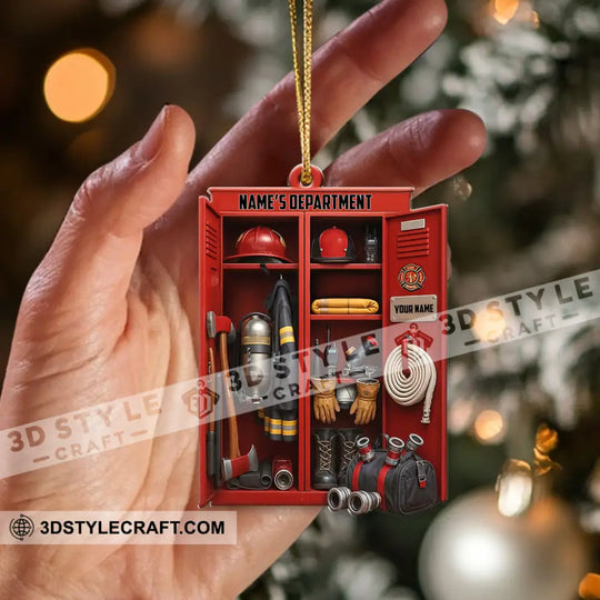 Fireman Corner Home Decor, Christmas Ornament, Personalized Ornament style option 2
