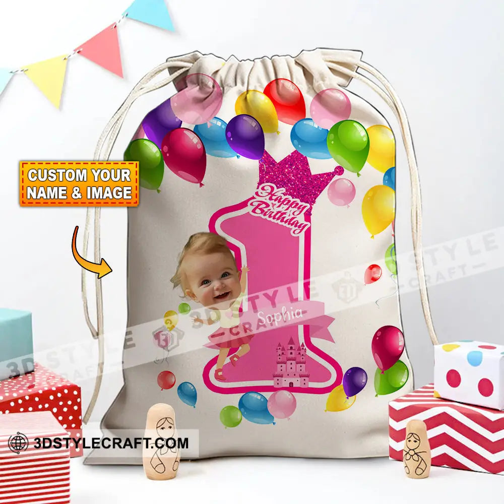 First Birthday Party Bag Personalized Christmas String 13X15 In - 33X39 Cm