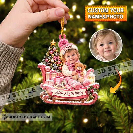 First Christmas Baby Home Decor, Christmas Ornament, Personalized Ornament style option 1