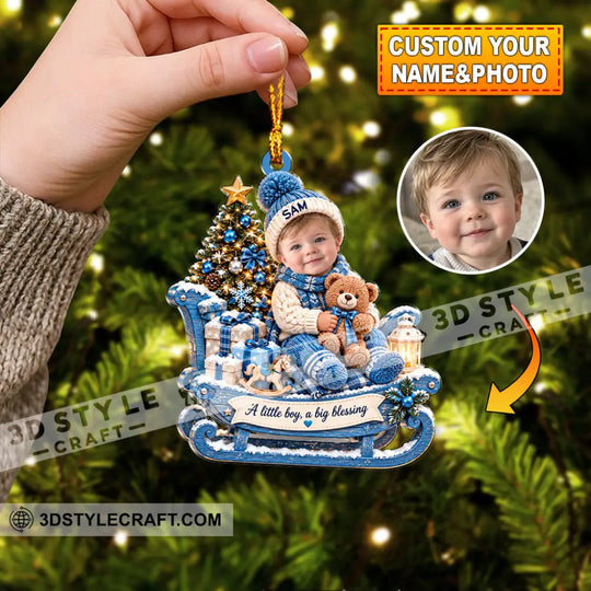 First Christmas Baby Home Decor, Christmas Ornament, Personalized Ornament style option 2