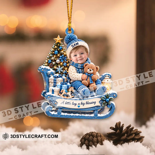 First Christmas Baby Home Decor, Christmas Ornament, Personalized Ornament style option 4
